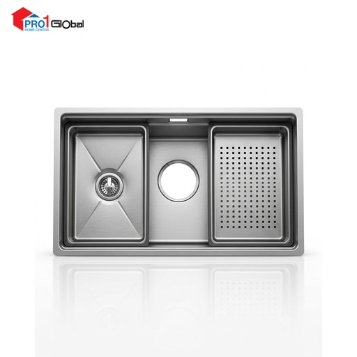 CROWN Single Undermount Bowl 304 Stainless Steel Sink SG7647AR1-VSV Handmade (760x470x230)mm