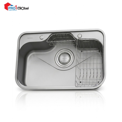 CROWN Single Undermount Bowl 304 Stainless Steel Sink SG-7851AR1 (780x510x220)mm