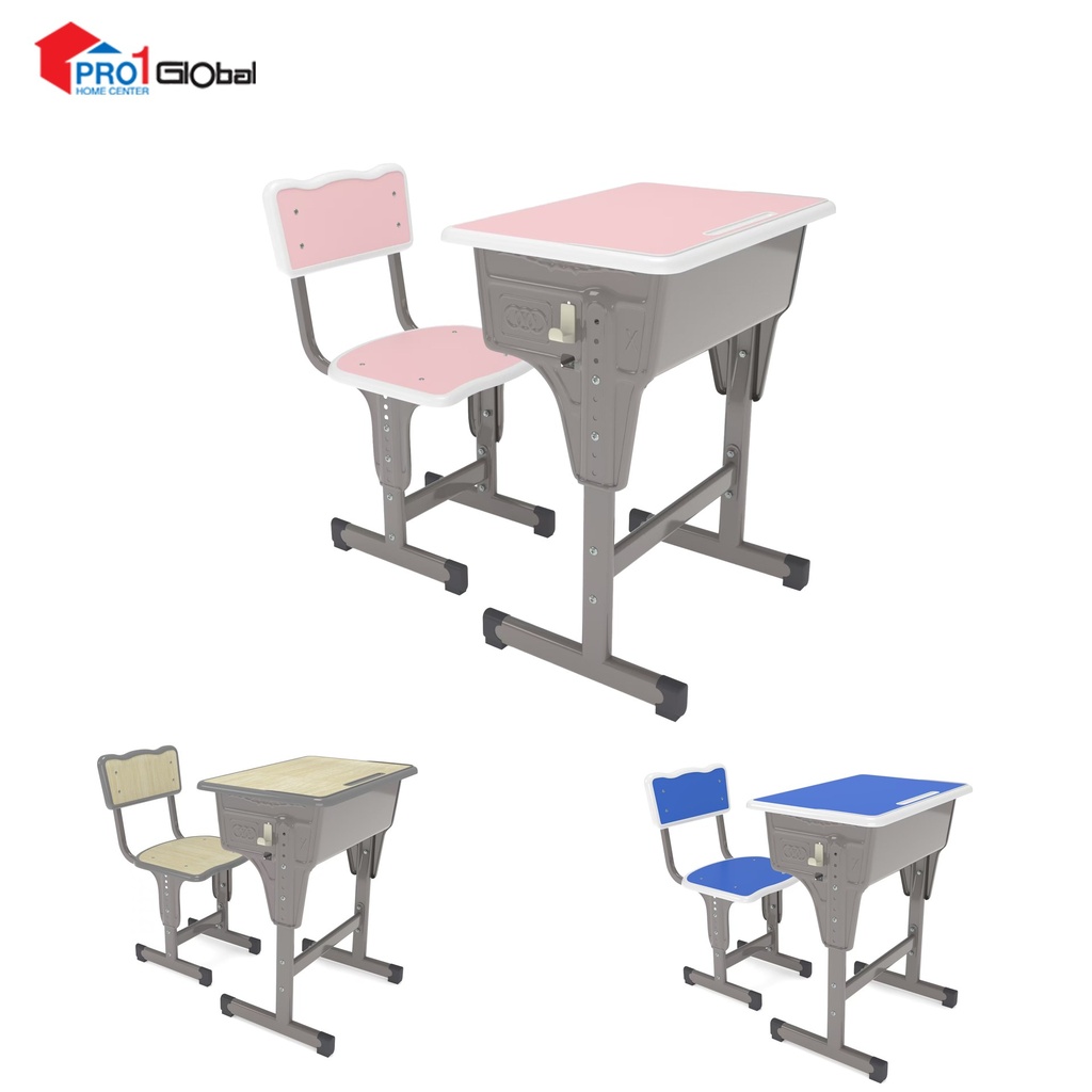 Homely Baby Table and Chair FSF001 (D600x400x76 + C400x36x42)cm (Grey,Blue,Pink)