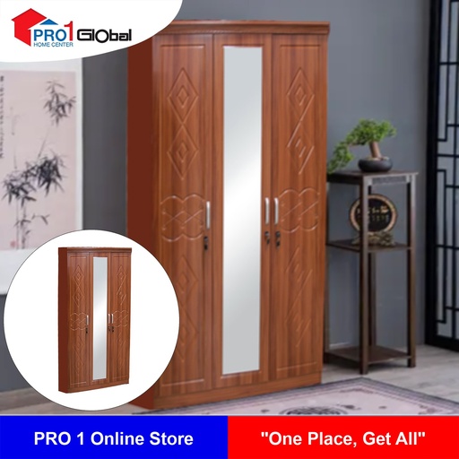 SH Yan Way Wardrobe MKD WR 9643 (120x49x197)cm Rose Wood