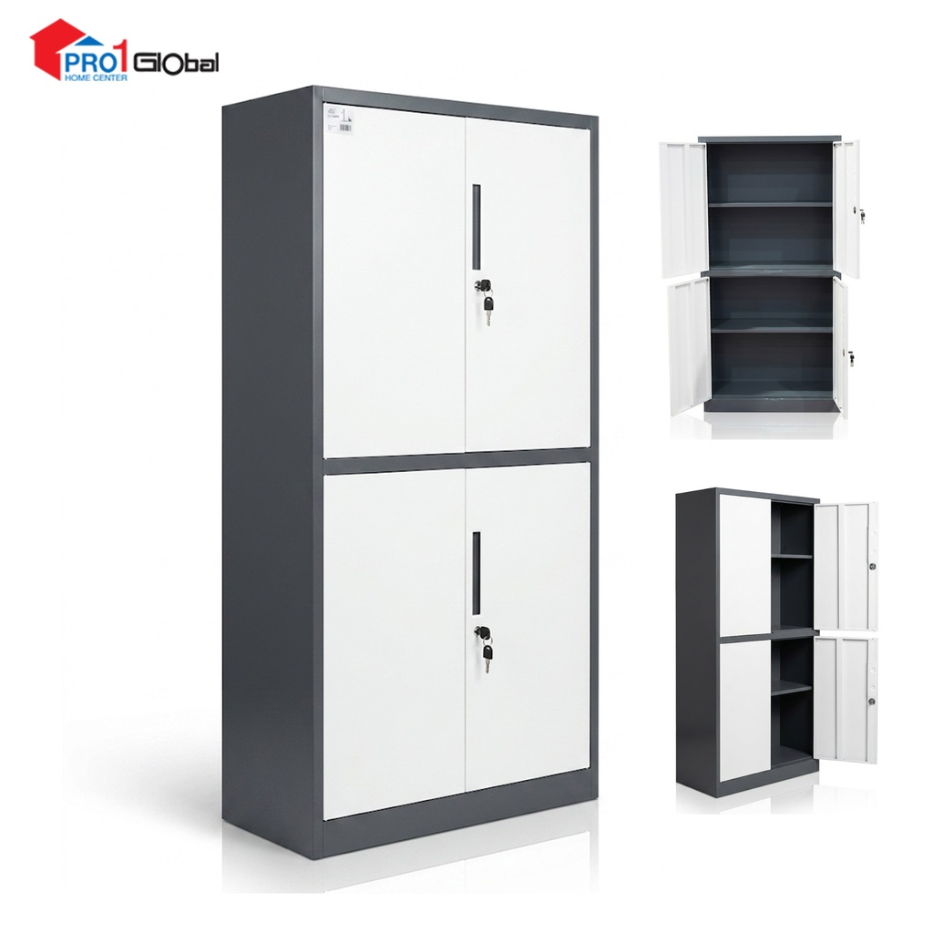Homely Iron Wardrobe Steel Door FB04 (90x40x180)cm