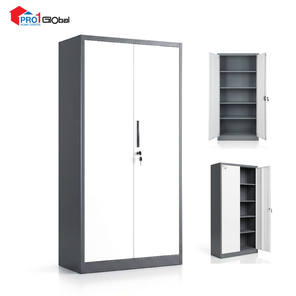 Homely Iron Wardrobe Steel Door FB05 (90x40x180)cm