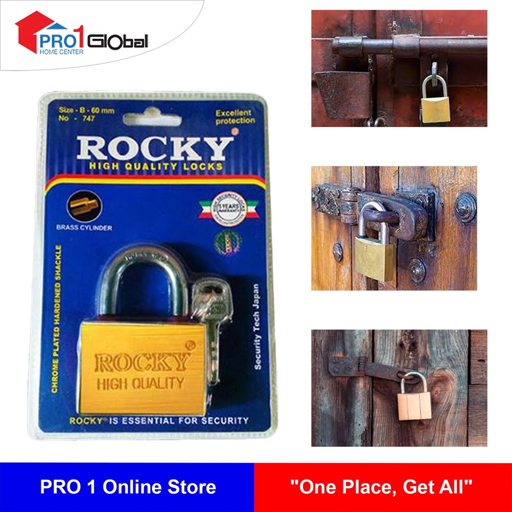 ROCKY Iron Pad Lock No.747B-60mm(Short)
