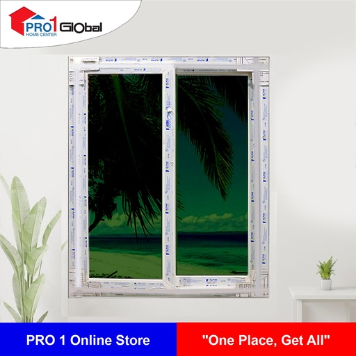 Alpha UPVC Slide Window 80mm Frame (W3ft x H4ft)Sola Green