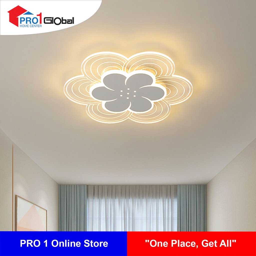 AGLOW LED 3 Colour Dimming Ceiling Lamp QF-2003-520S 30W*2 (52x52x5)