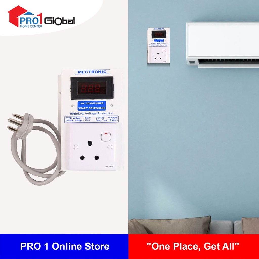 Mectronic Digital Safeguard 15A 3Pin Round Aircon