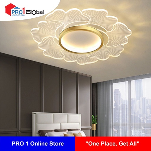 AGLOW LED 3 Colour Dimming Ceiling Lamp QF-2089-520S 28W*2 (52x52x6)
