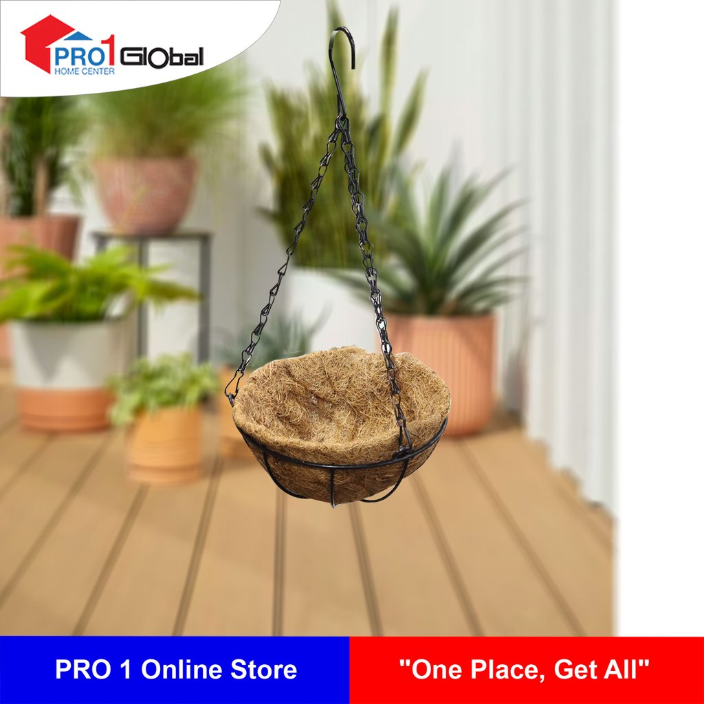 BLOOM Hanging Basket YZ6301 (Black+Coir color)