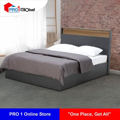 Bestila Arjen Double Sleeping Bed VC-3D021 (190x215x100)cm (Walnut)