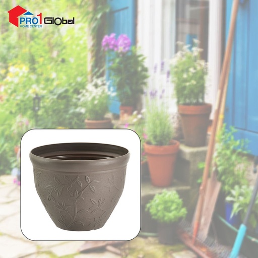 BLOOM Flower Pot 2XJ7001 (W24.5xL 24.5xH19.0)cm (Grey)