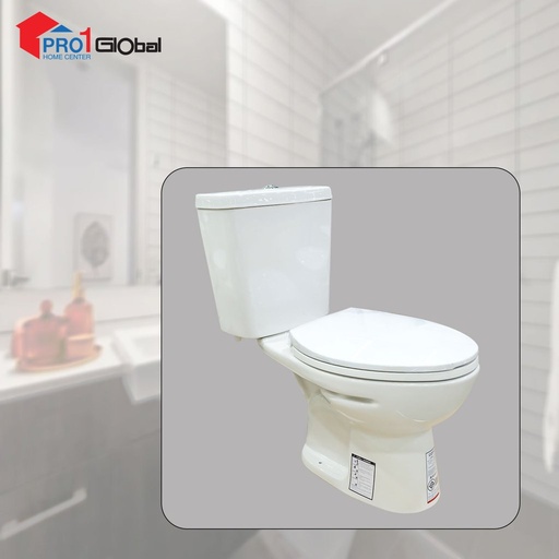 Cotto Two Piece Toilet Boom S-Trap C13445 (390x715x790mm)WH