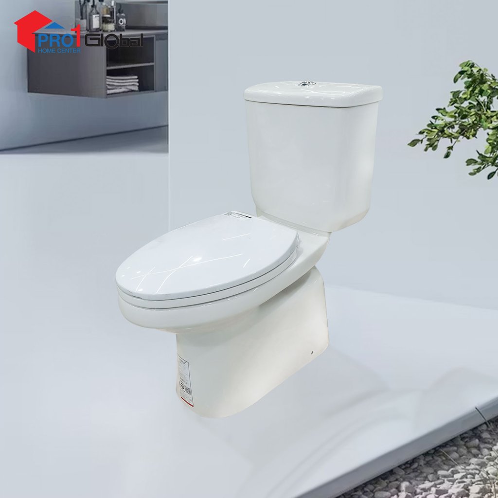 COTTO Two Piece Toilet SELLA S-Trap 3/4.5L C13330 (390x720x795)mm WH.