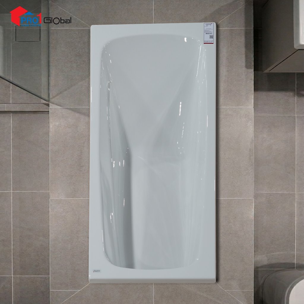 COTTO Plain Bathtub MILANO BT-210PP(H)(1700x750x430)mm WH
