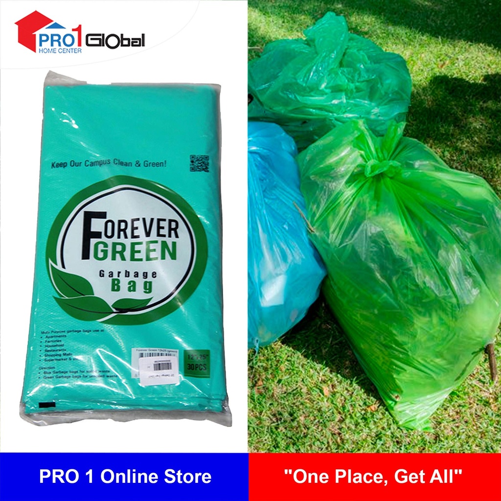 DP Garbage Bags Green (12x25)in (1x30Pcs)