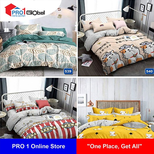 Golden Eden Bedsheet Single Fitted 3Pcs (3.5ftx6.5ftx10in)