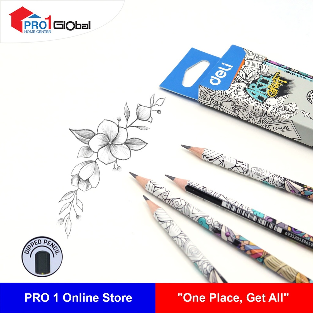 Deli 2B Graphite Pencil EU53300 Hexagonal (1PK -12 pcs )