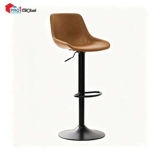 Homely Bar Chair BC666-7BN (44x45x106)cm (Brown)