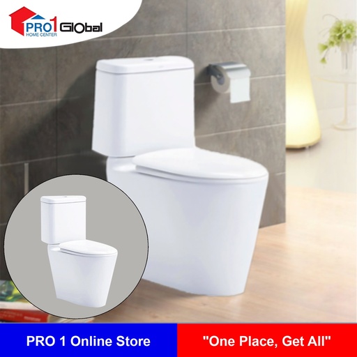 Cotto Two Piece Toilet SPACE S-Trap C17027 (360x675x790mm)WH