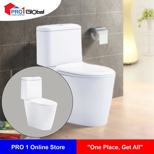 Cotto Two Piece Toilet SPACE P-Trap C17047 (360x675x790mm)WH