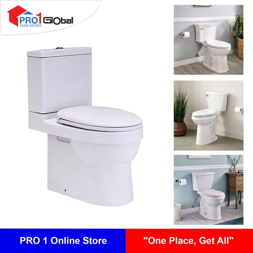 Cotto Two Piece Toilet LIVING P-Trap 3/4.5L C1713 (355x620x755mm)WH