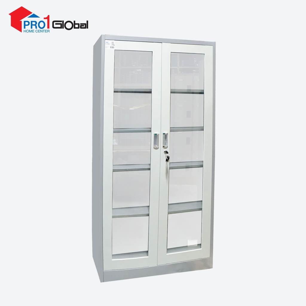 Homely Iron Wardrobe Glass Door WC32-04 (90x40x180)cm