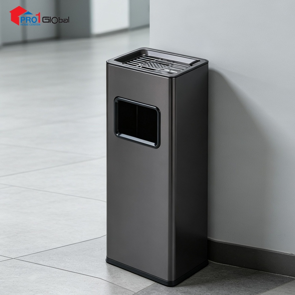 Ulmus Dustbin PP Bucket LJ644-3 (15Ltr) Black Gold