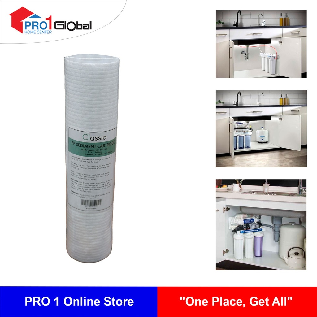 Classio 1Micron Water Filter(10In, PP Sediment)
